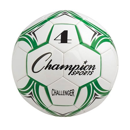 CHAMPION SPORTS Champion Sports CH4GN Challenger Series Soccer Ball; Green & White - Size 4 CH4GN